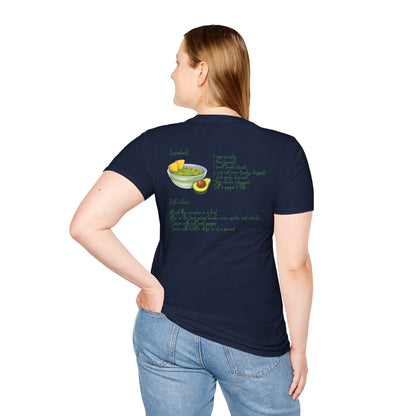 Cute Avocado Recipe T-Shirt | Double-Sided Delight | | Unisex